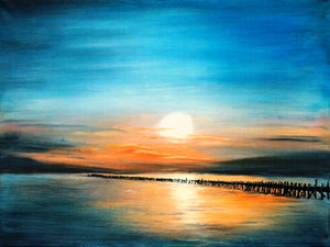 As Night Falls (Over Amble Harbour)