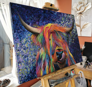 Highland Coo - CANVAS PRINT